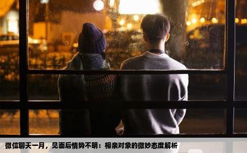 微信聊天一月，見面后情勢不明：相親對象的微妙態(tài)度解析