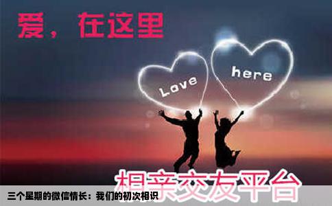 三個(gè)星期的微信情長(zhǎng)：我們的初次相識(shí)